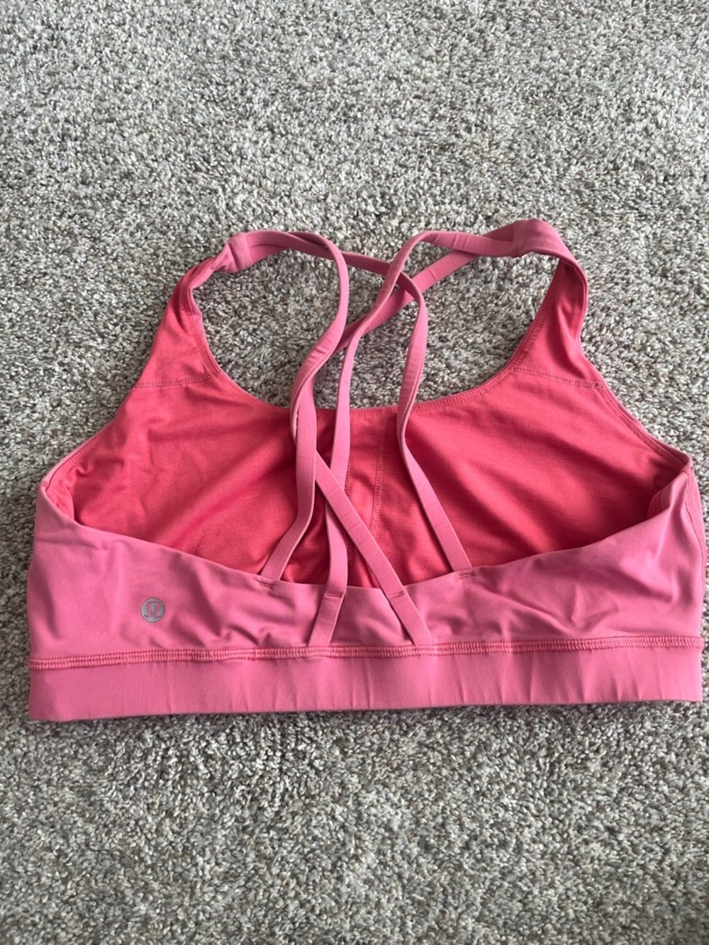 lululemon athletica Coral-Pink Strappy Sports Bra